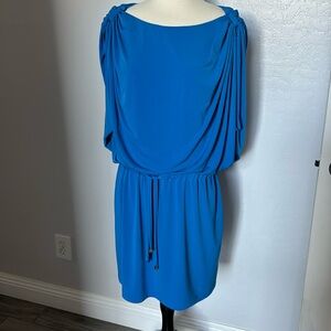 Jessica Simpson Blue Adjustable Sleeve Dress with Pull Toe Waist super Soft